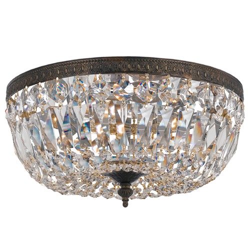 Crystorama Lighting Ceiling Mount English Bronze Flushmount Light