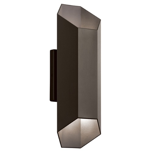 Estella 16.50-Inch Textured Architectural Bronze LED Outdoor Wall Light by Kichler Lighting