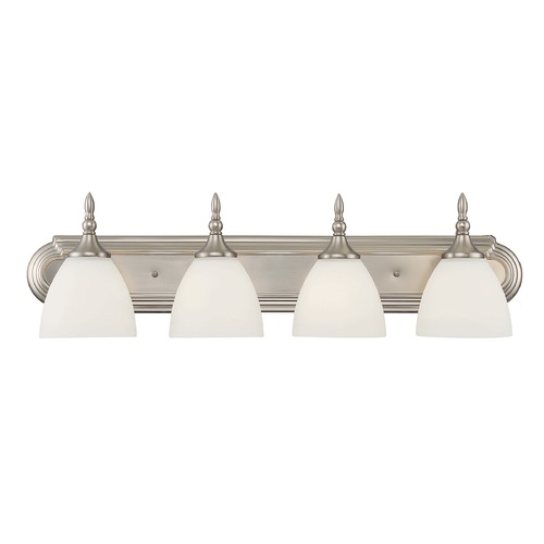 Savoy House Herndon 30-Inch Satin Nickel Bathroom Light by Savoy House 8-1007-4-SN