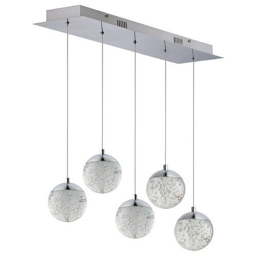 ET2 Lighting Orb II 5-Light LED Pendant in Polished Chrome by ET2 Lighting E24265-91PC