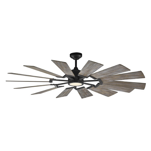 Prairie 62-Inch LED Fan in Aged Pewter by Visual Comfort & Co Fans