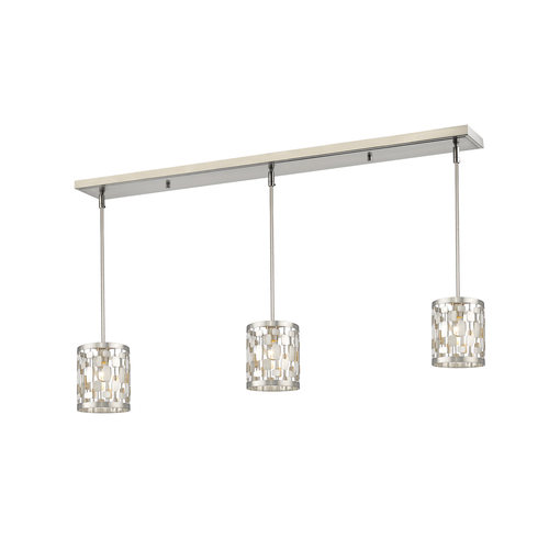 Z-Lite Almet Brushed Nickel Multi-Light Pendant by Z-Lite 430MP-3BN