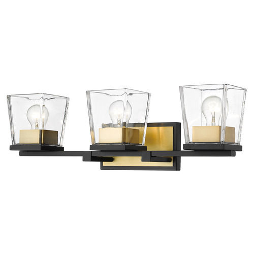 Bleeker Street Matte Black & Olde Brass Bathroom Light by Z-Lite