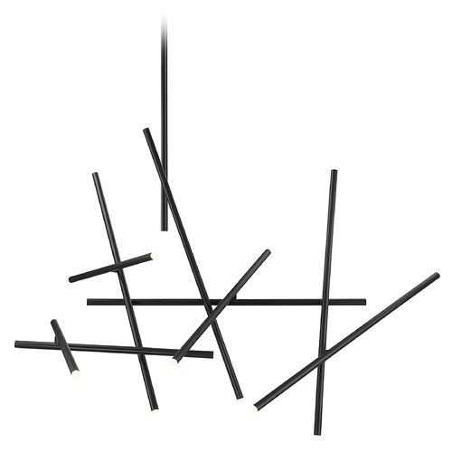 Crossroads Black LED Chandelier by Eurofase Lighting