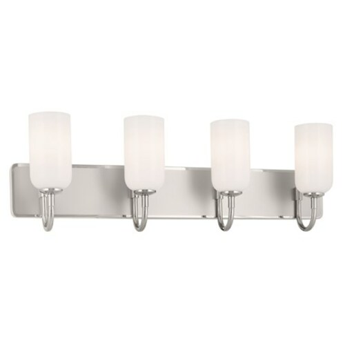 Solia Polished Nickel & Satin Nickel Bathroom Light by Kichler Lighting