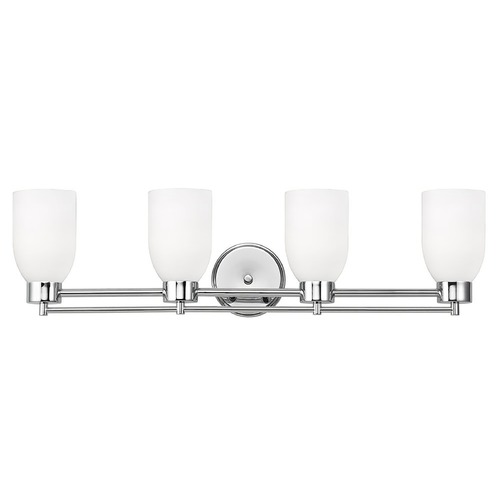 Design Classics Lighting Chrome Vanity Light 704-26 GL1028D