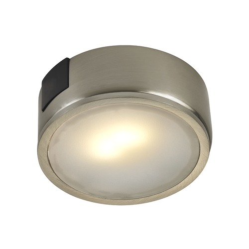 120 Volt Satin Nickel LED Puck Light Surface Mount 2700K 260 Lumens