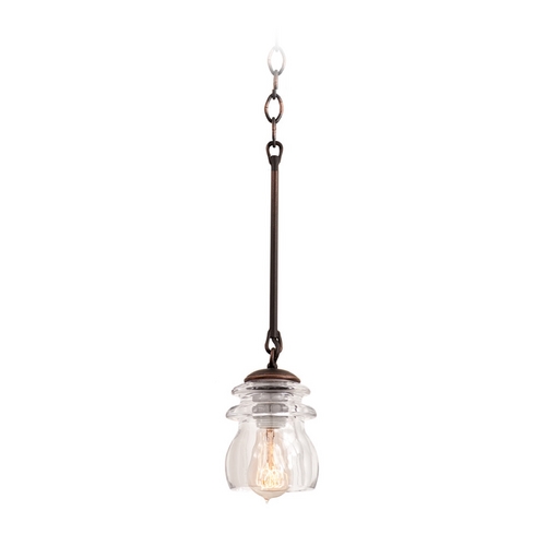 Kalco Lighting Brierfield Antique Copper Mini Pendant by Kalco Lighting 6316AC