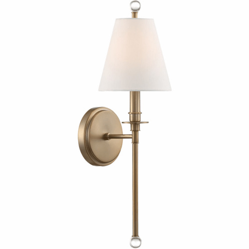 Riverdale 14.5-Inch Wall Sconce in Aged Brass by Crystorama Lighting