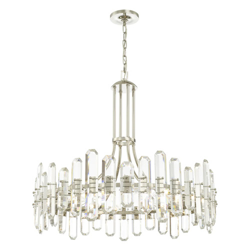 Bolton 12-Light Crystal Chandelier in Nickel by Crystorama Lighting