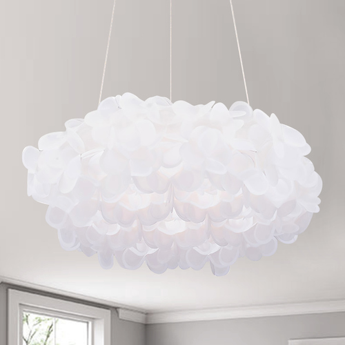 Modern Forms by WAC Lighting Fluffy 22-Inch LED Pendant in Brushed Nickel by Modern Forms PD-59922-BN
