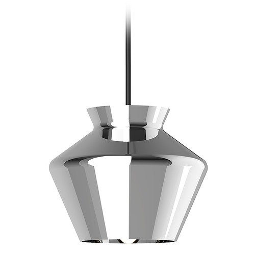 Trinity 13-Inch LED Glass Pendant in Black & Chrome by Kuzco Lighting