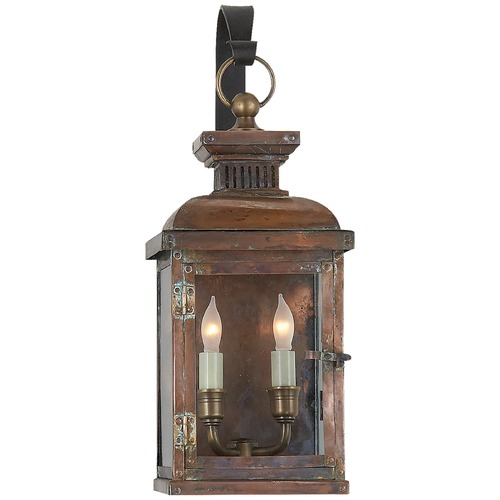 E.F. Chapman Suffork Small Lantern in Natural Copper by Visual Comfort Signature