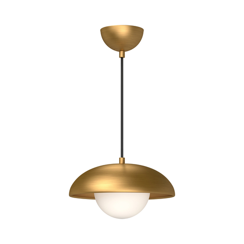 Alora Lighting Rubio Aged Gold Pendant Light with Globe Shade