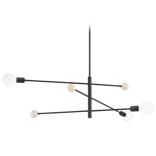 Mitzi by Hudson Valley Mitzi Cora Soft Black 3-Light Chandelier H491803-SBK