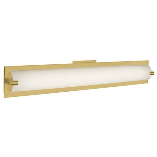 Lighthouse Brushed Gold LED Vertical Bathroom Light by Kuzco Lighting