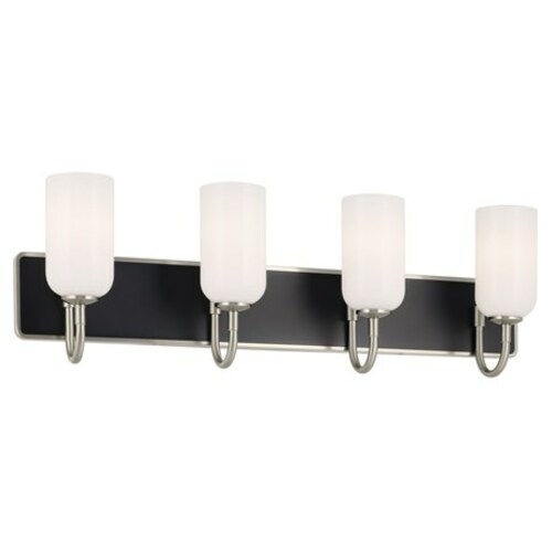 Solia Brushed Nickel & Black Bathroom Light by Kichler Lighting