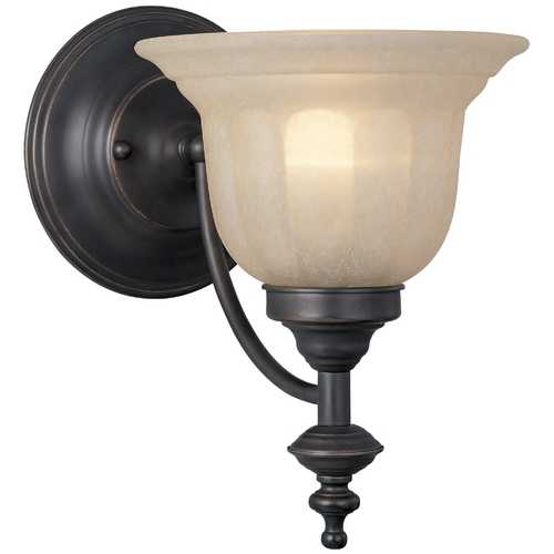 Dolan Designs Lighting Richland Wall Sconce in Bolivian Bronze with Amber Glass 667-78
