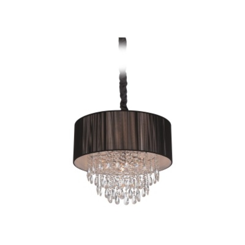 Vineland 19-Inch Crystal Chandelier in Black by Avenue Lighting