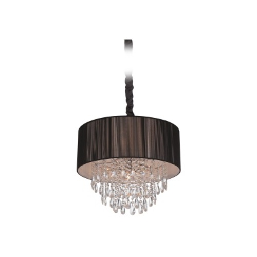 Avenue Lighting Vineland 19-Inch Crystal Chandelier in Black by Avenue Lighting HF1506-BLK