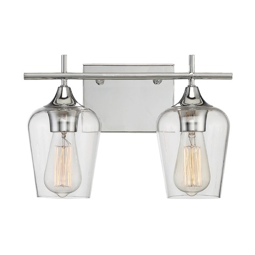 Octave 13.75-Inch Vanity Light in Polished Chrome by Savoy House