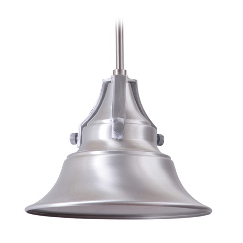 Union 8-Inch Wide Satin Aluminum Outdoor Hanging Light by Craftmade Lighting