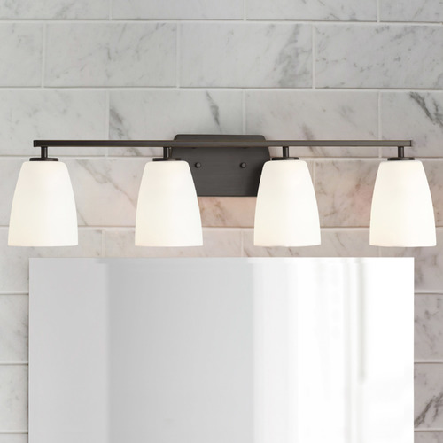 Leap Antique Bronze 4-Light Bathroom Light by Progress Lighting