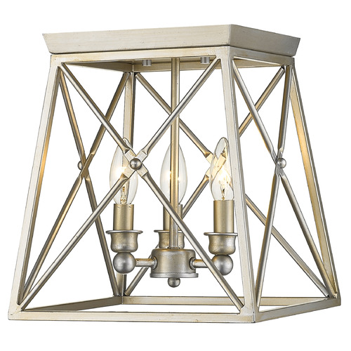 Trestle Antique Silver Flush Mount by Z-Lite