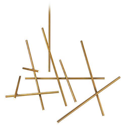 Crossroads Antique Brass LED Chandelier by Eurofase Lighting