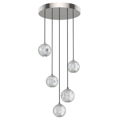 Alora Lighting Marni 15.25-Inch LED Multi Pendant in Polished Nickel by Alora Lighting MP321205PN