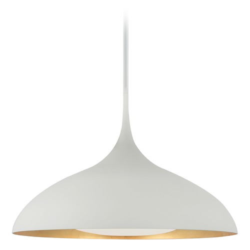 Visual Comfort Signature Collection Aerin Agnes 21-Inch LED Pendant in Plaster White by Visual Comfort Signature ARN5372PWSWG