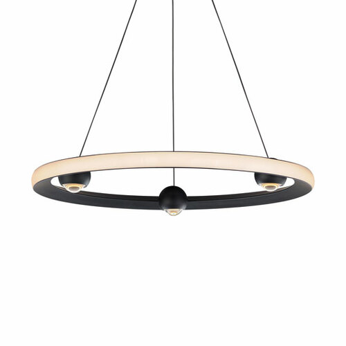 Nodes 5CCT LED 24-Inch Pendant in Black by ET2 Lighting