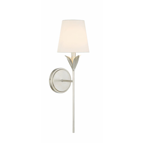 Broche 21-Inch Wall Sconce in Antique Silver by Crystorama Lighting