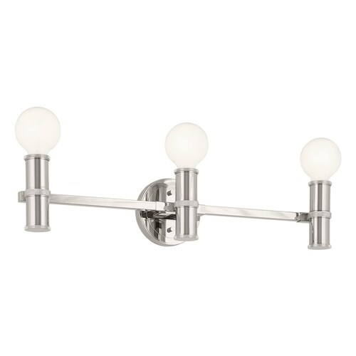 Kichler Lighting Torche Polished Nickel Bathroom Light by Kichler Lighting 55157PN