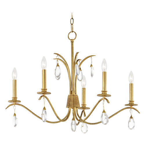 Eden Charcoal Gold Leaf Chandelier by Maxim Lighting