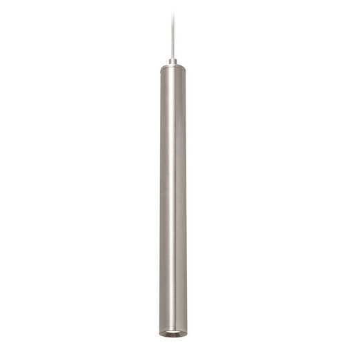 Afx Lighting Eli Satin Nickel LED Mini-Pendant Light with Cylindrical Shade