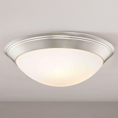 Design Classics Lighting Satin Nickel Flush Mount Ceiling Light 16-Inch Wide 1016-09/W