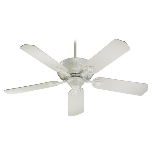 Chateaux Studio White Ceiling Fan Without Light by Quorum Lighting