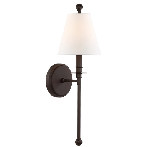 Crystorama Lighting Riverdale 14.5-Inch Wall Sconce in Dark Bronze by Crystorama Lighting RIV-382-DB