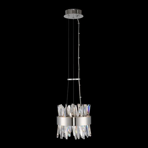 Glacier 10-Inch LED Mini Pendant in Chrome by Allegri Lighting