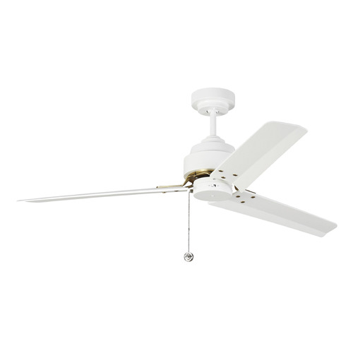 Arcade 54-Inch Fan in White by Visual Comfort & Co Fan Collection
