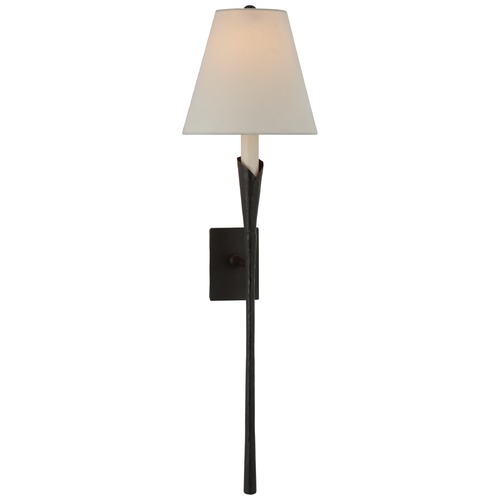 Visual Comfort Signature Collection Chapman & Myers Aiden Large Tail Sconce in Aged Iron by Visual Comfort Signature CHD2506AIL