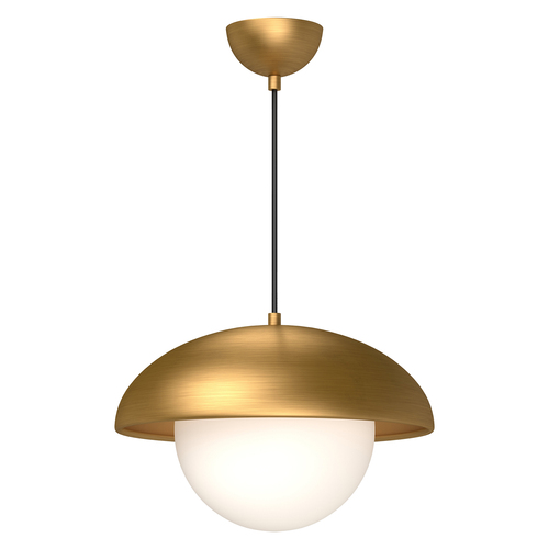 Alora Lighting Rubio Aged Gold Pendant Light with Globe Shade