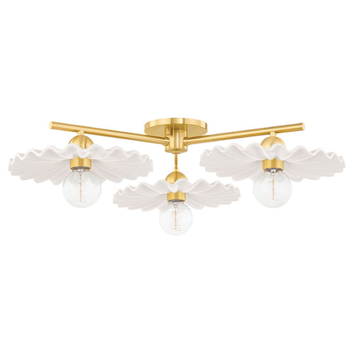 Mitzi by Hudson Valley Mitzi Cora Aged Brass 6-Light Chandelier H499603-AGB/CCR
