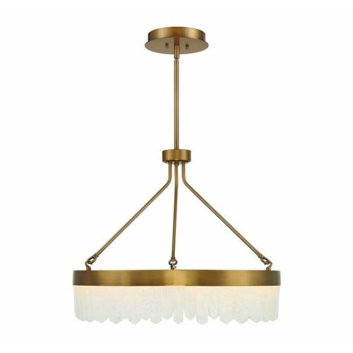 Landon 27-Inch LED Crystal Chandelier in Warm Brass by Savoy House