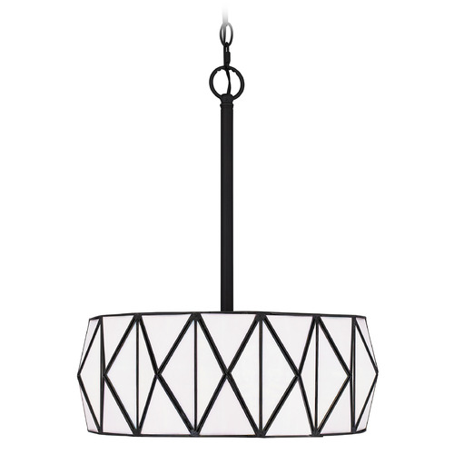 Quoizel Lighting Jakarta 17-Inch Pendant in Matte Black by Quoizel Lighting TF5335MBK