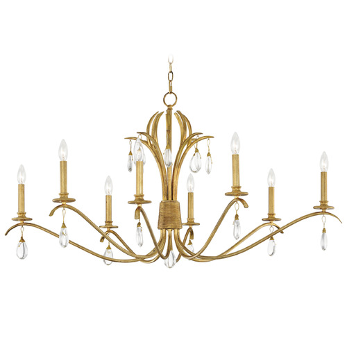 Eden Charcoal Gold Leaf Chandelier by Maxim Lighting