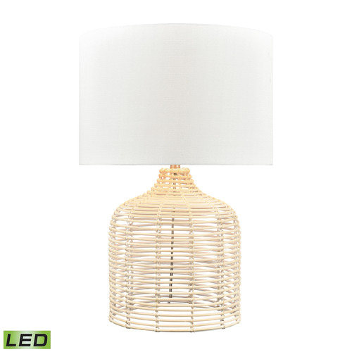 Elk Lighting Elk Lighting Crawford Cove Bleached LED Table Lamp with Drum Shade S0019-8016-LED