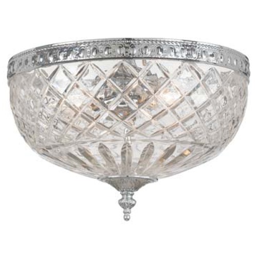 Crystorama Lighting Richmond Crystal Flush Mount in Polished Chrome by Crystorama Lighting 117-12-CH