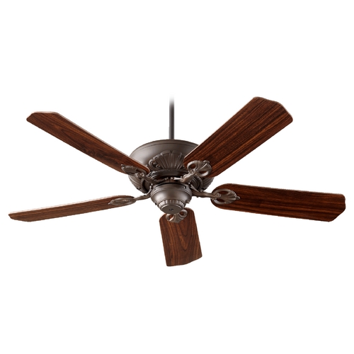 Chateaux Oiled Bronze Ceiling Fan Without Light by Quorum Lighting